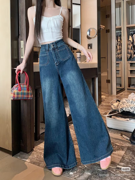 Lucas - Quần Jeans DIDO 3522 ống suông loe ốp túi trước