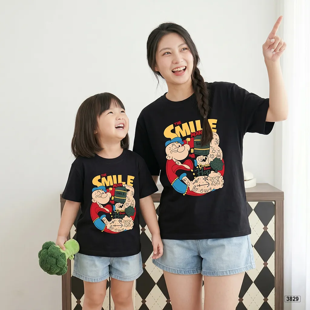 Áo thun gia đình mẹ và bé hoạt hình năng động dễ thương Kado 3829_thumbnail_4