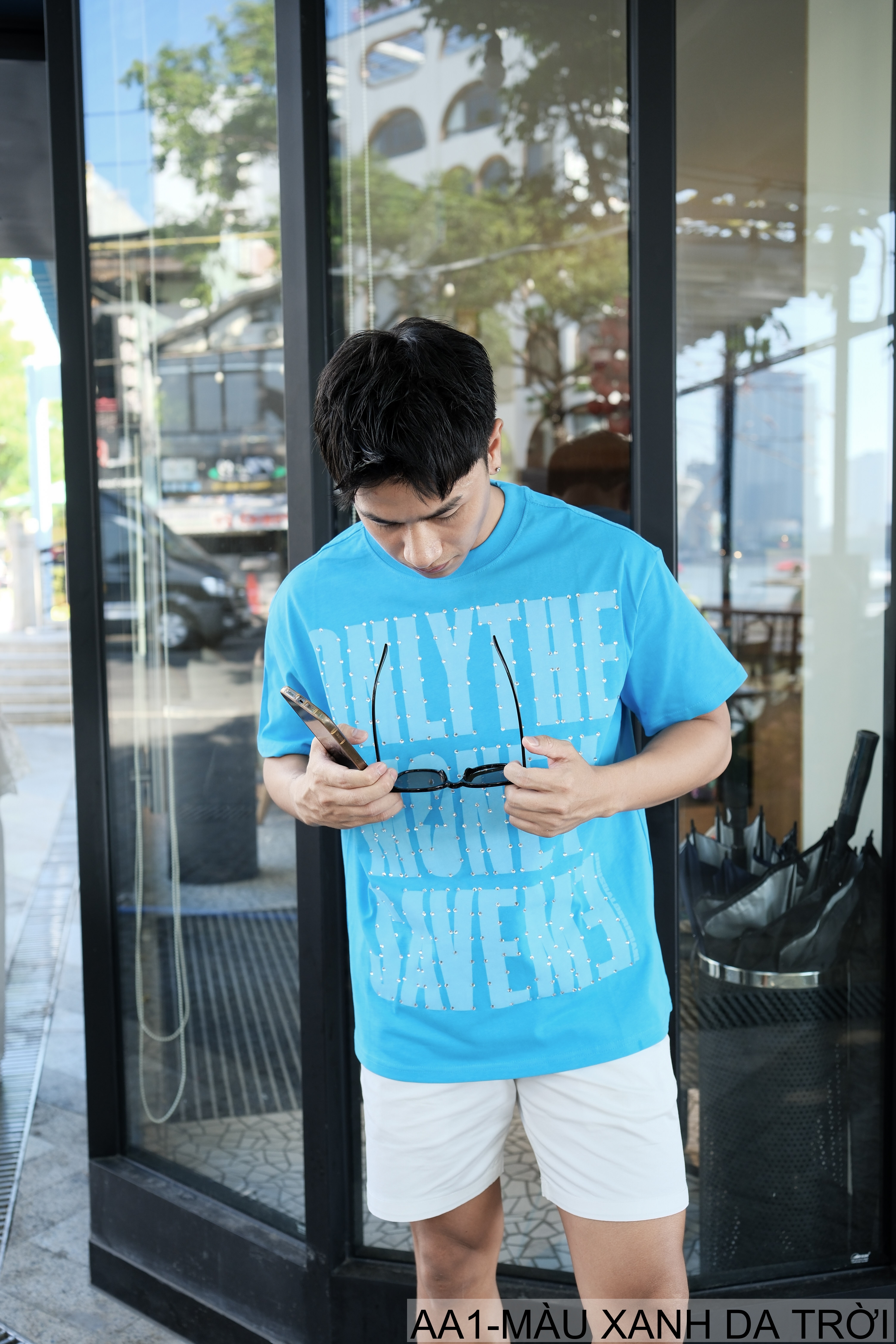 AA1 - Áo thun nam cổ tròn in chữ retro phong cách streetwear, cotton , dáng vừa vặn, 4 màu thời thượng_thumbnail_41