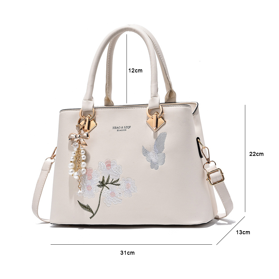 Túi Xách Thêu Hoa - HM11 Trắng_thumbnail_12