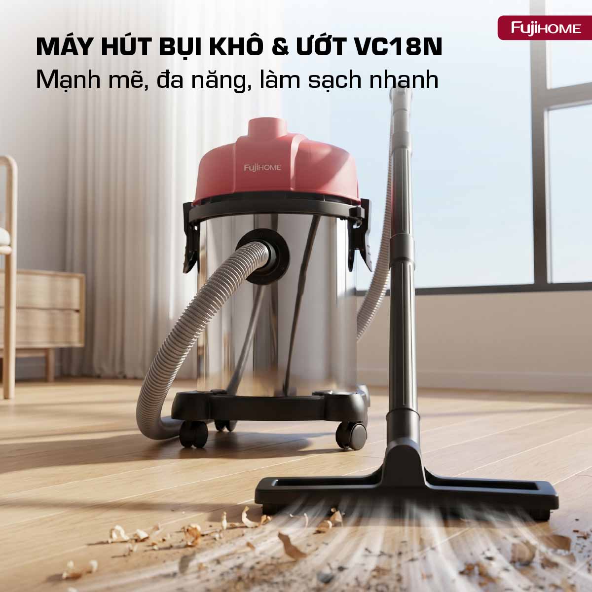 Máy hút bụi công nghiệp Fujihome VC18N_thumbnail_2