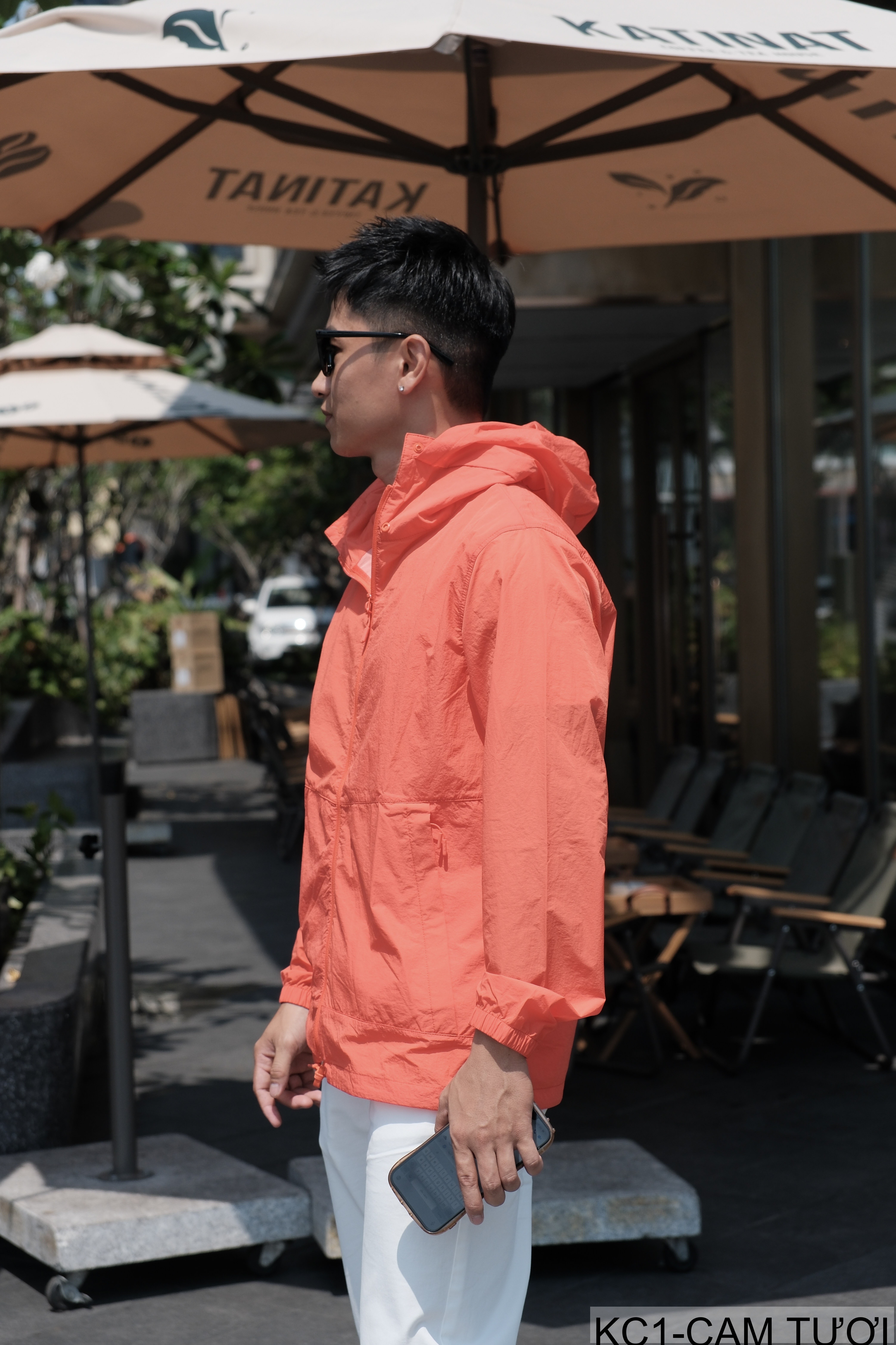 KC1 - Áo khoác chống nắng nam nữ UPF50+ siêu mỏng, thoáng khí, dáng rộng, có mũ trùm đầu_thumbnail_7