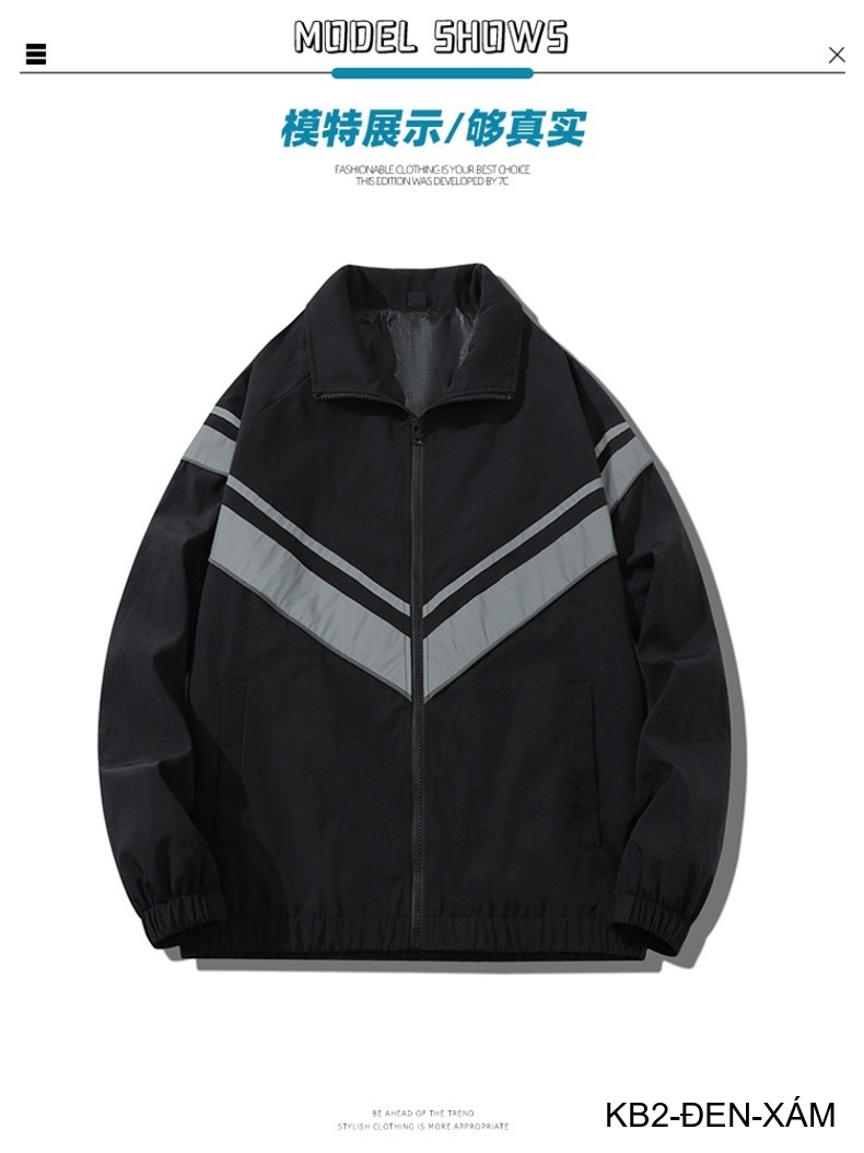 KB2 - Áo khoác nam cổ bẻ phong cách Hong Kong, form rộng, in họa tiết sọc V thời trang_thumbnail_21