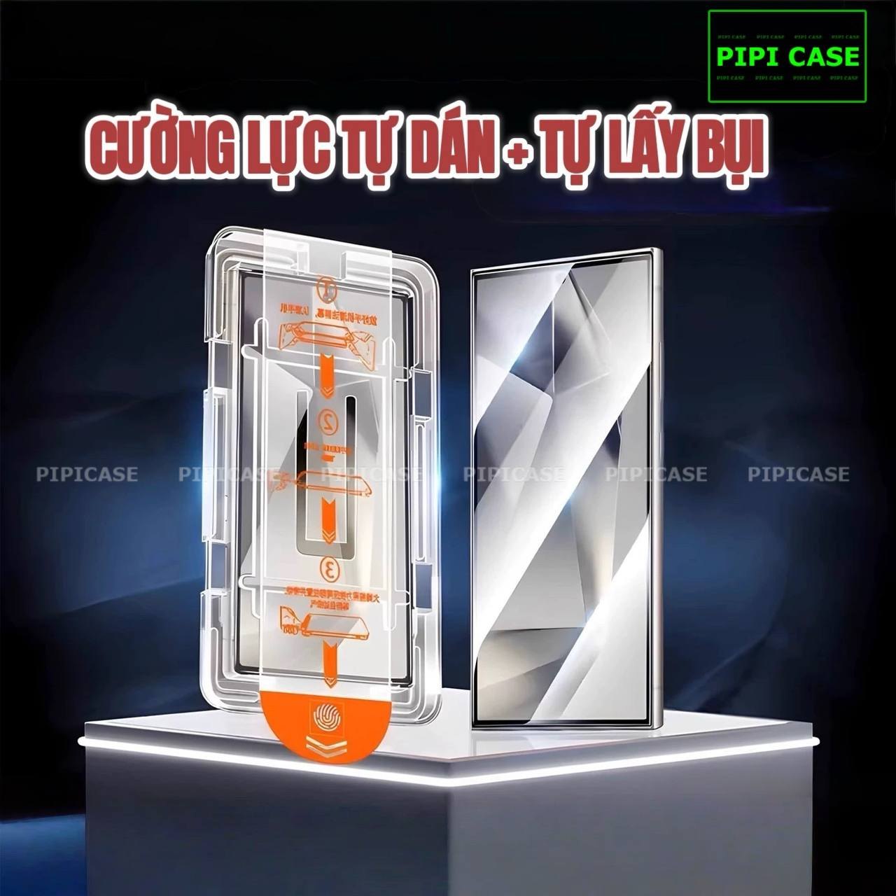 Dán màn hình có khung trợ dán + tự động lấy bụi cho Samsung S21 5G - Trong