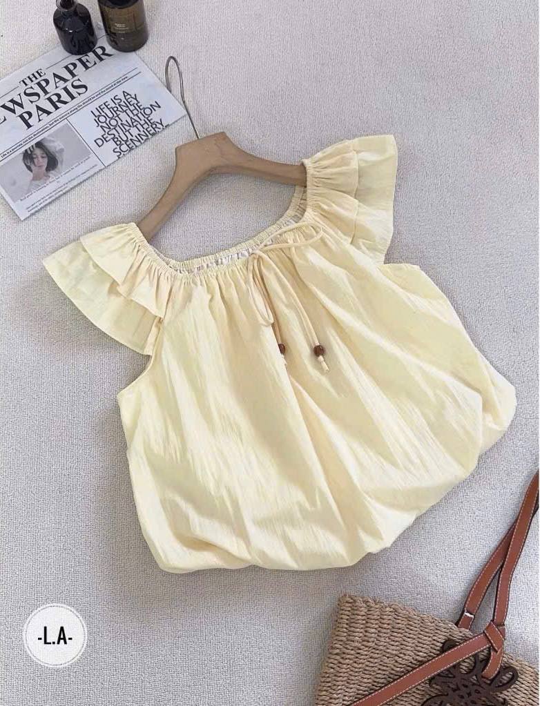 Áo Kiểu Nữ Tay Ngắn cánh tiên lai bí thắt nơ LUH.9038 (C) (0687)_thumbnail_1