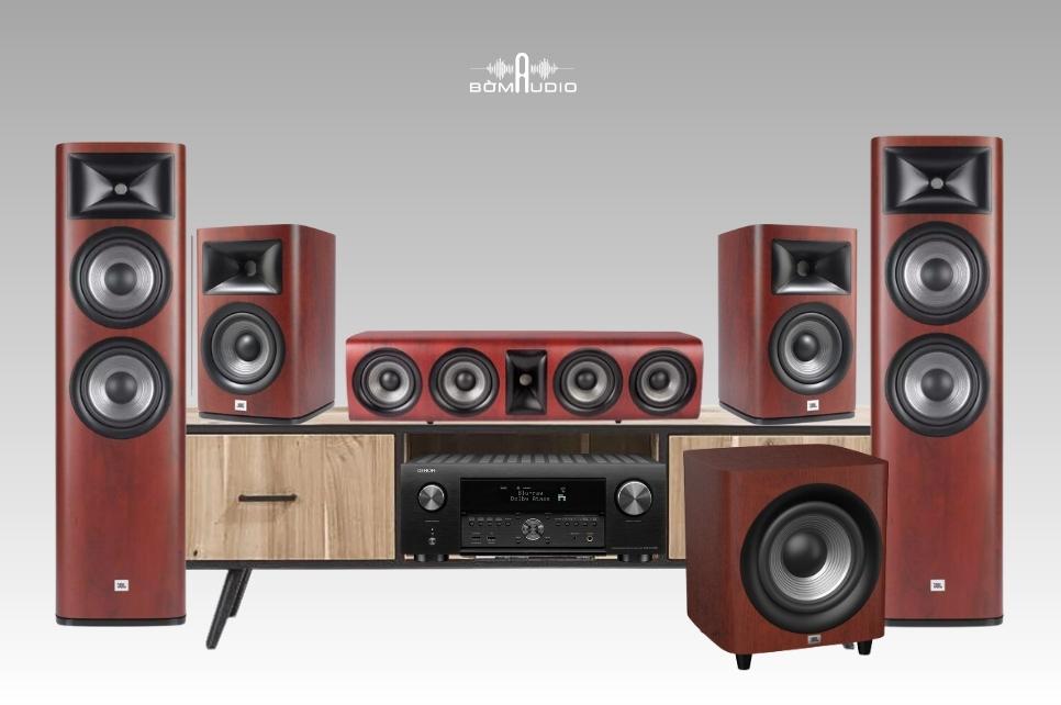 Combo Amply DENON AVC-X4700 + Front JBL STUDIO 680 + Center JBL STUDIO 665C + Surround JBL STUDIO 630 + Sub JBL STUDIO 660P - B66
