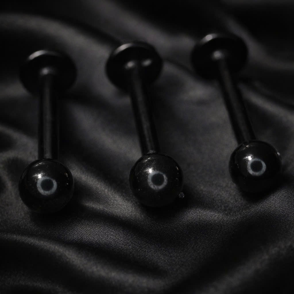 khuyên bi cơ bản đen 8