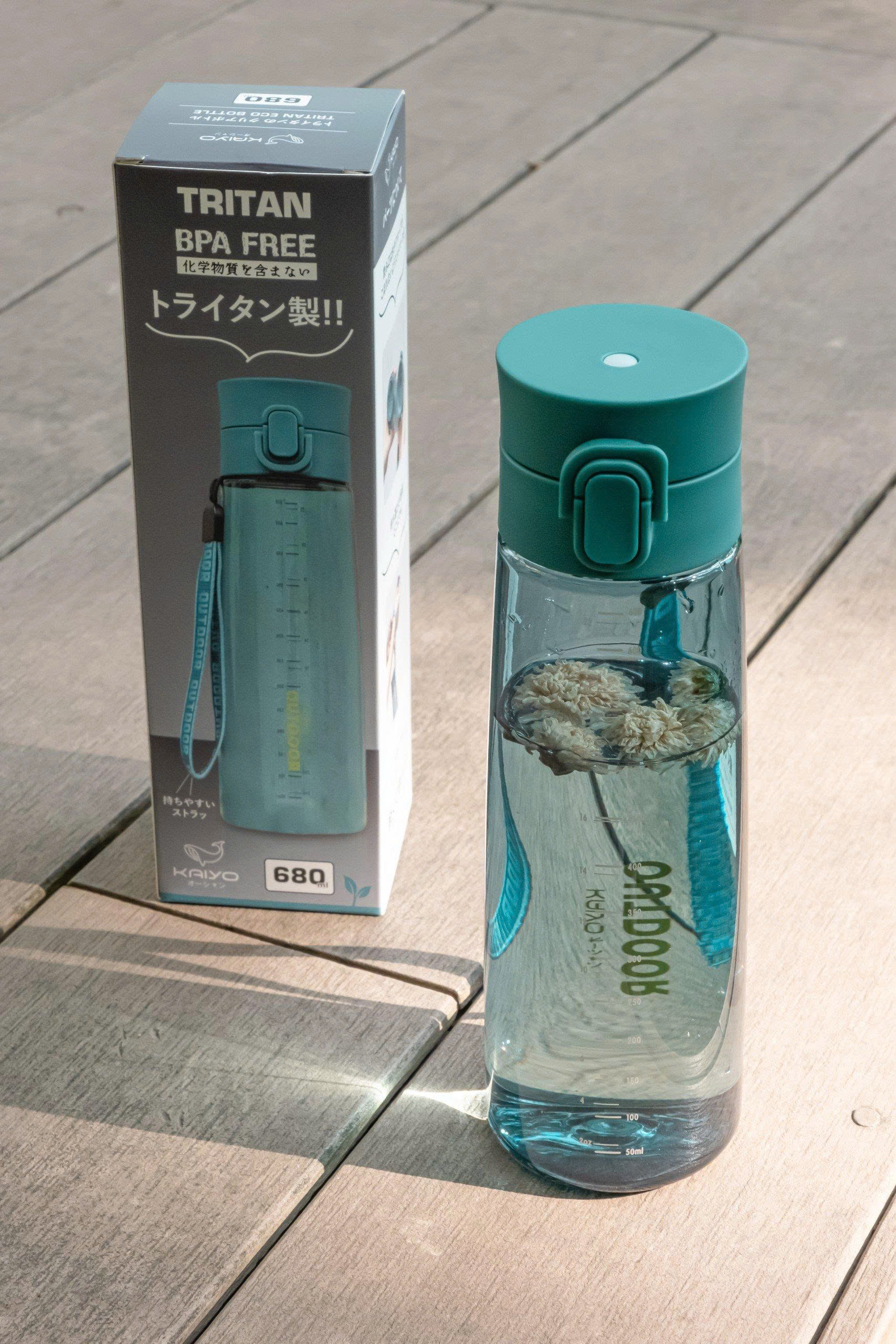 BÌNH NƯỚC TRITAN CÓ LỌC TRÀ KAIYO 680ml