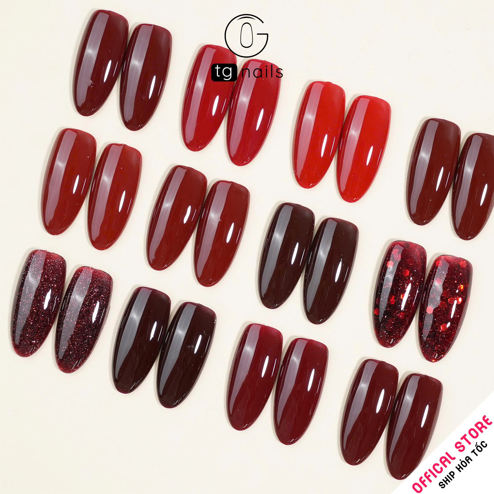 Combo 12 màu đỏ TG Nails kèm bảng màu_thumbnail_2