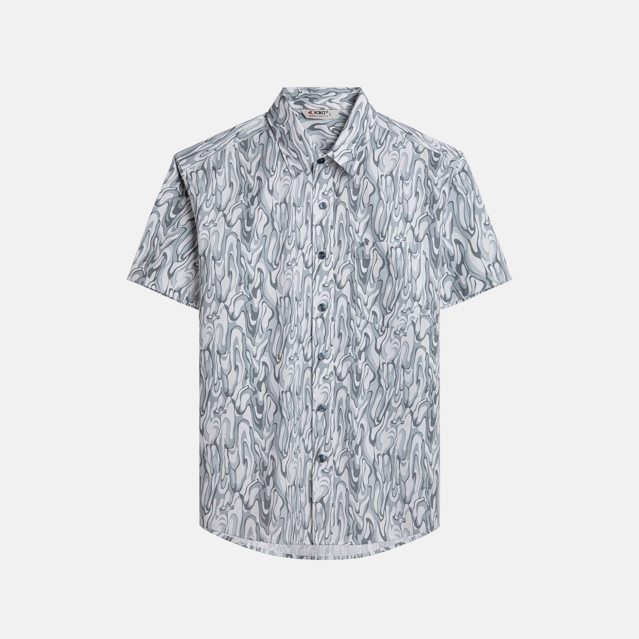 Áo Sơ Mi Nam Hoạ Tiết Camo - Form Regular - Vải Bamboo