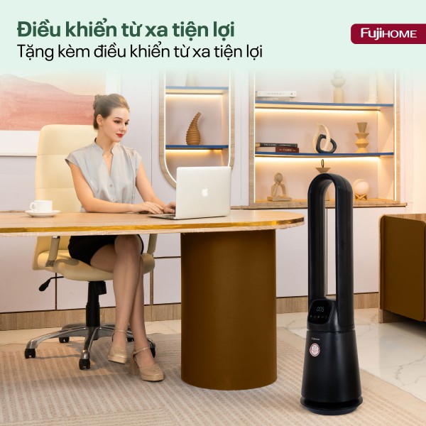 Quạt không cánh lọc không khí khử khuẩn Anion+ UV, kết nối WIFI Fujihome BF065-B/W_thumbnail_8