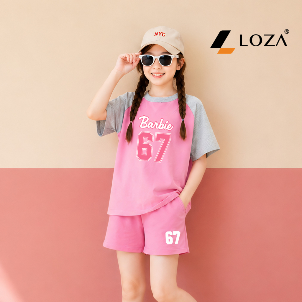 Set bộ phối màu bé gái hình Barbie 67 - Loza Kids FB689_thumbnail_5