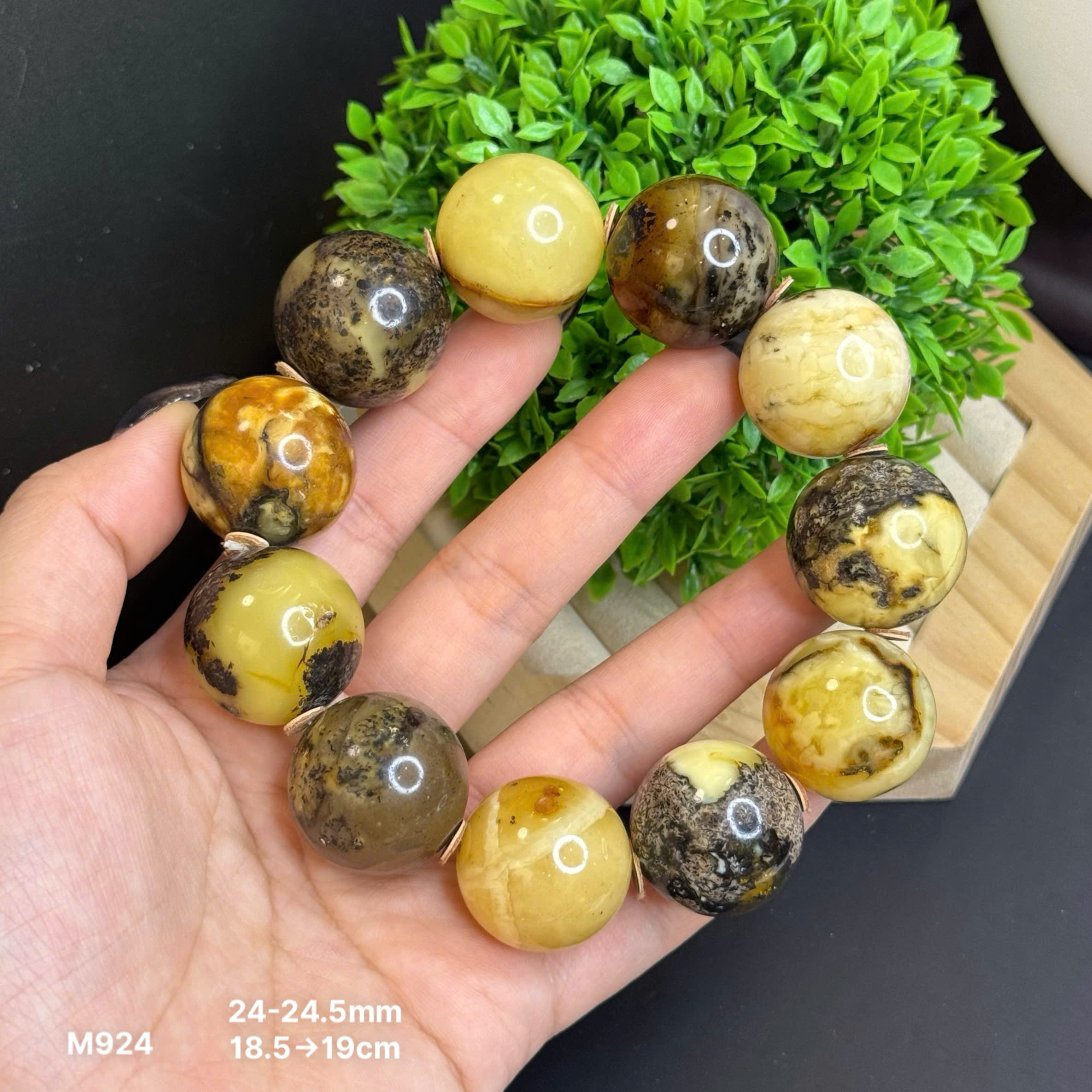 Lắc Tay Mộc Rêu Size Đại - M924