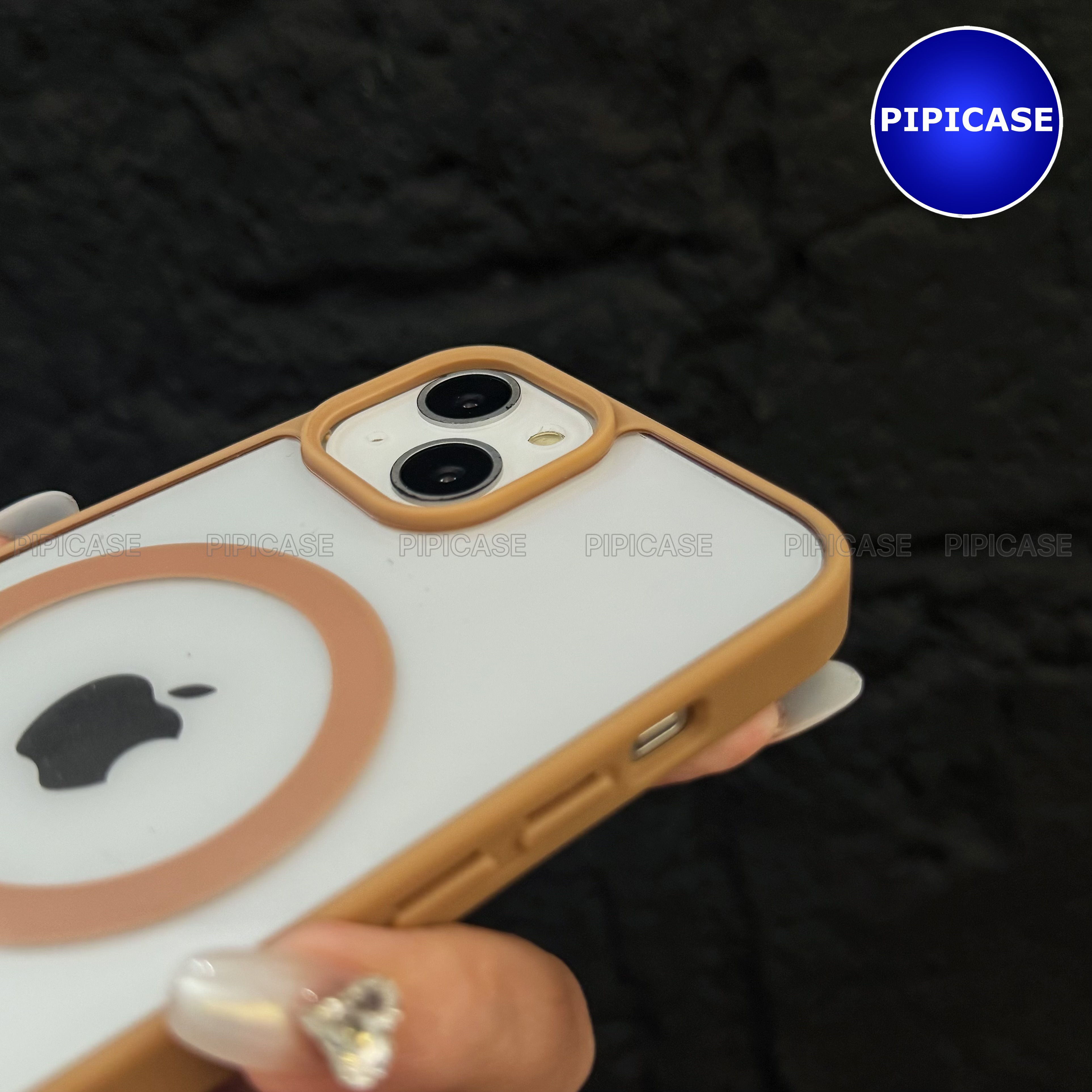 Ốp Lưng iPhone 15 Plus - Chic - Nâu Nhạt_thumbnail_14