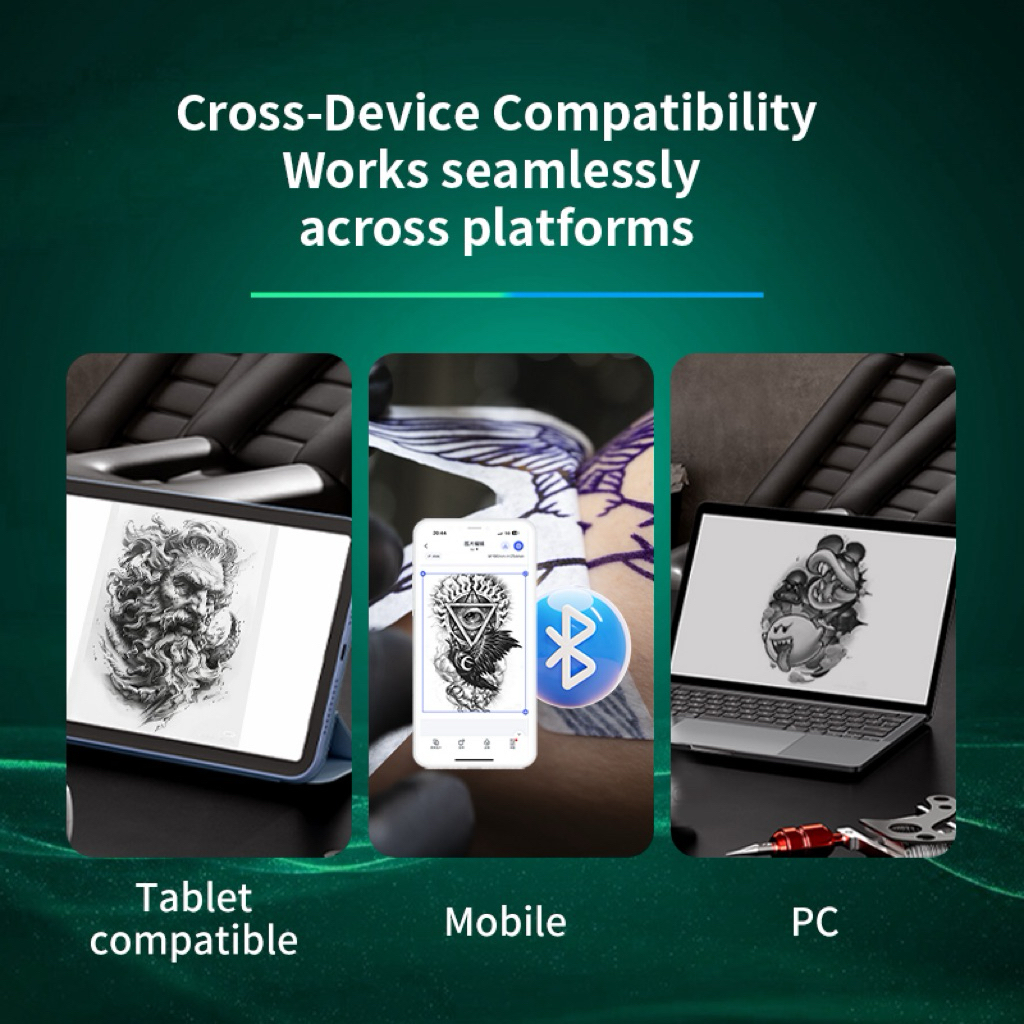 Máy in Aimo InkTako Tattoo Pinter - T08FD Olive - Đập Hộp 🗃️_thumbnail_4