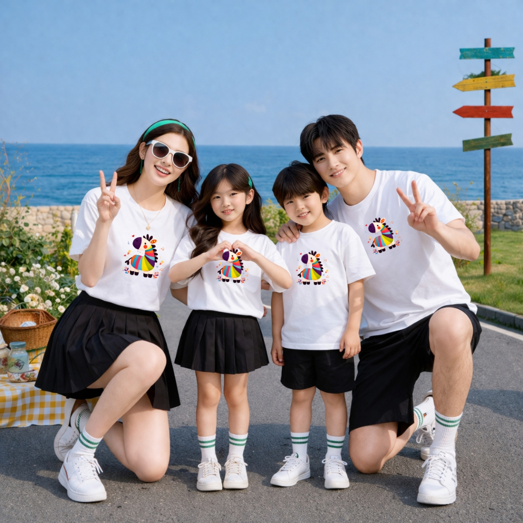 Áo phông gia đình hình Ngựa nhiều sắc màu - Loza GĐ3537_thumbnail_0