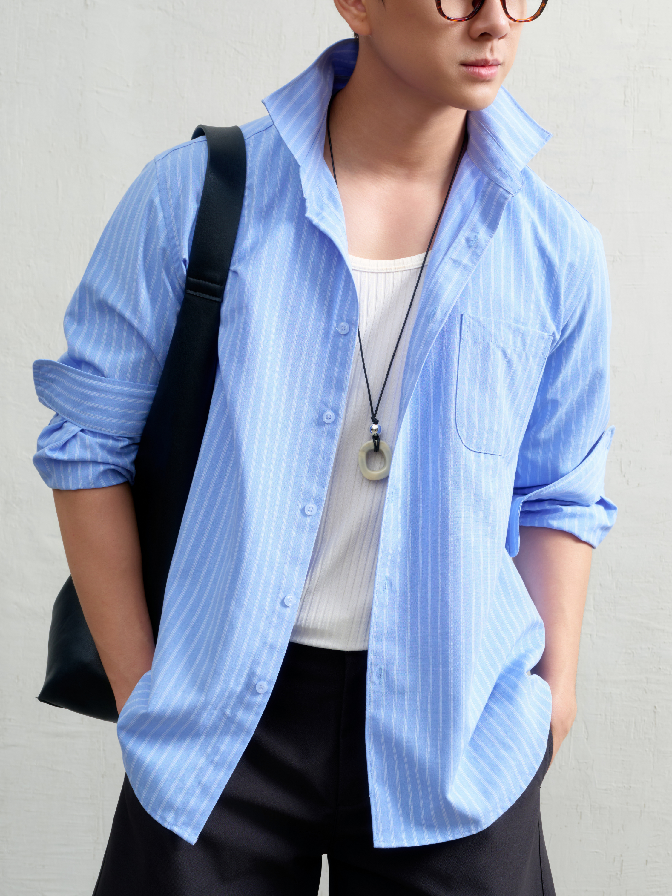 Áo Sơ Mi Dài Tay Cổ Cutaway Oliver Vải Rayon Form Regular_thumbnail_2