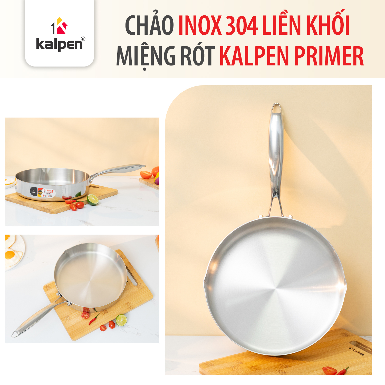 Chảo đúc liền khối có miệng rót, không vung kính bằng inox 304_thumbnail_9