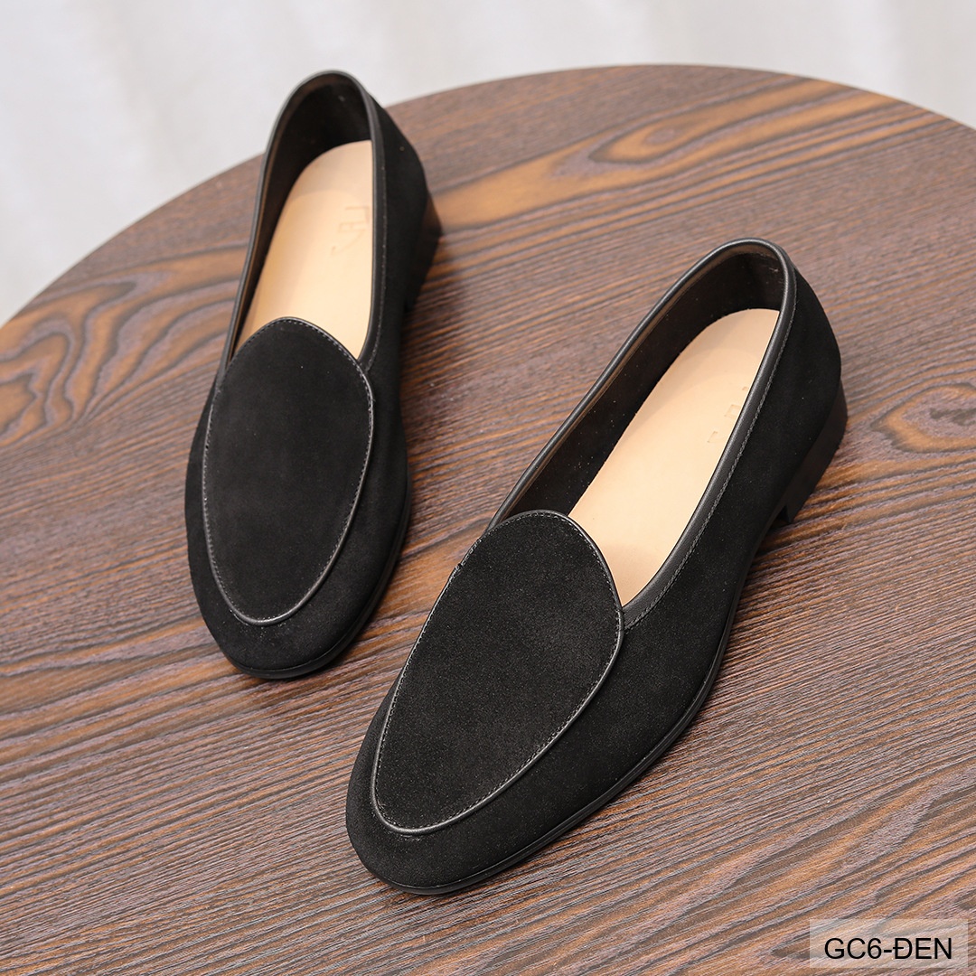 GC6 - Giày Loafer Nam Da Bò Thật Mùa Hè 2025 Phong Cách Anh Quốc Đen & Đặt Tiền_thumbnail_10
