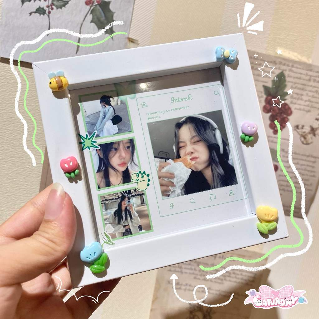 Khung ảnh GẮN CHARM cute quà tặng sinh nhật, tốt nghiệp, kỷ niệm