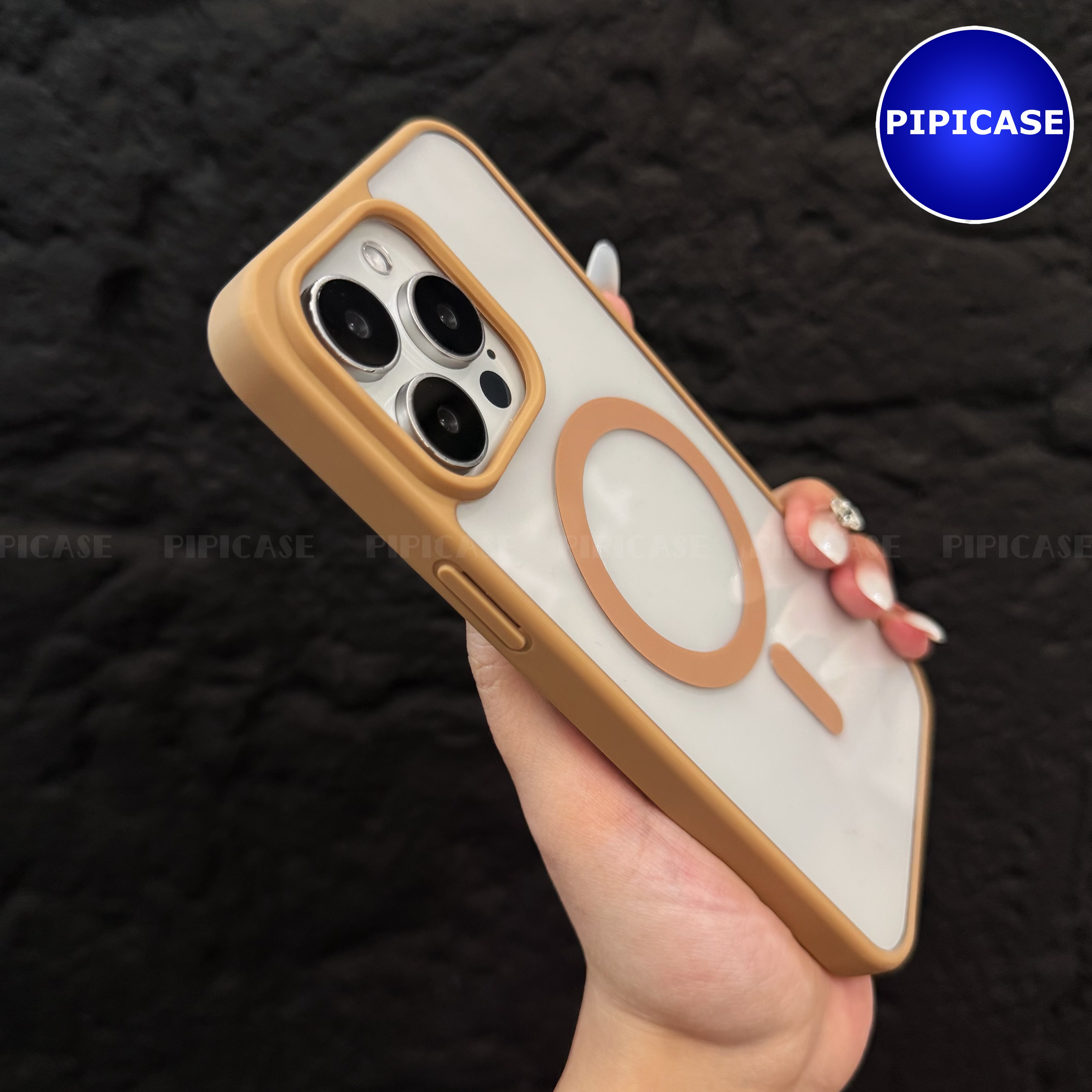 Ốp Lưng iPhone 14 Pro Max - Chic - Nâu Nhạt_thumbnail_1