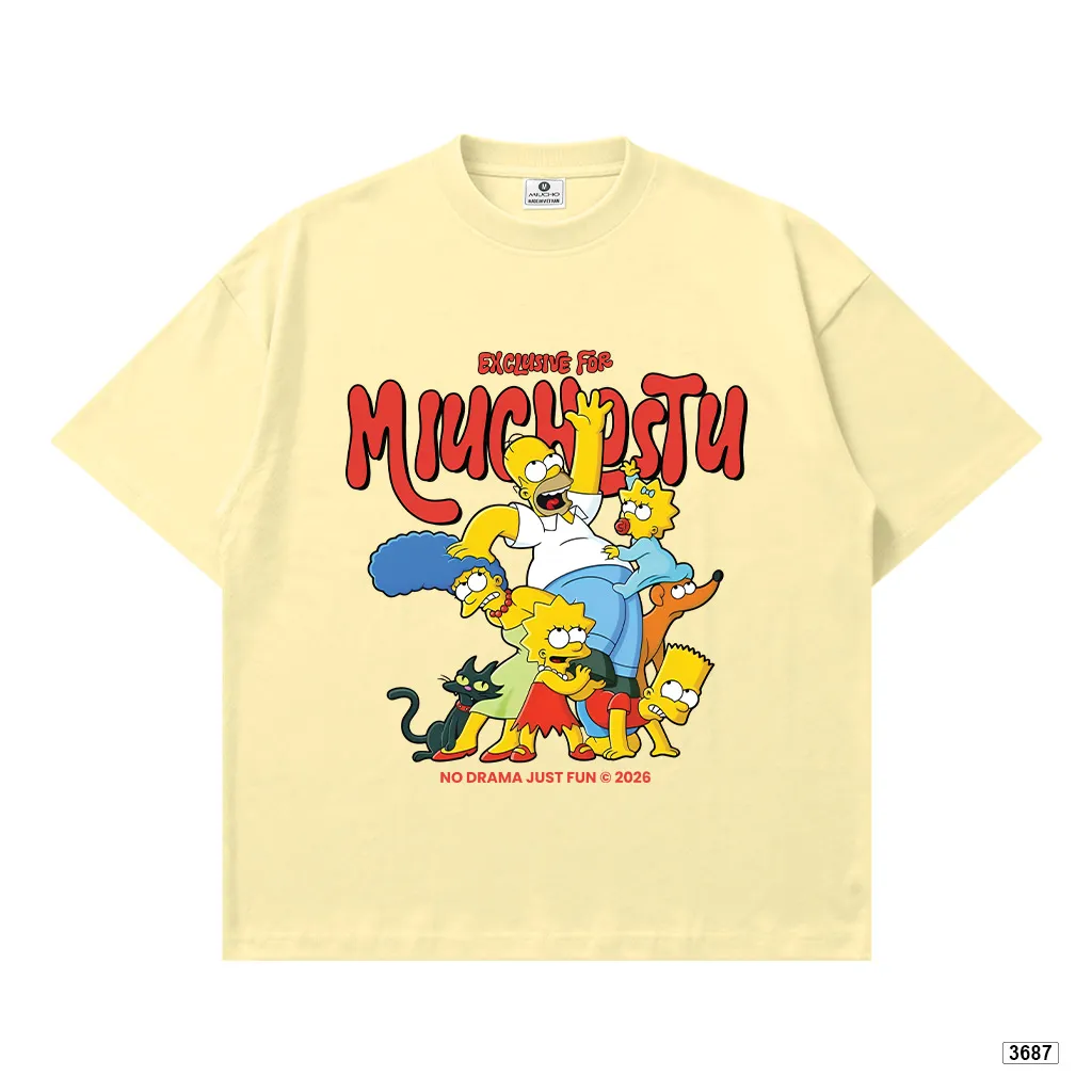 Áo thun nam nữ form boxy Gia đình Simpsonn Miucho 3687_thumbnail_7