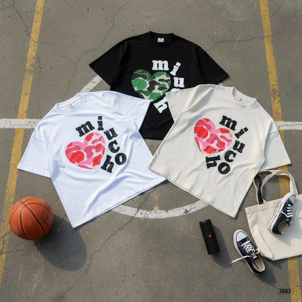 Áo thun unisex form boxy dày dặn Miucho 3683_thumbnail_7