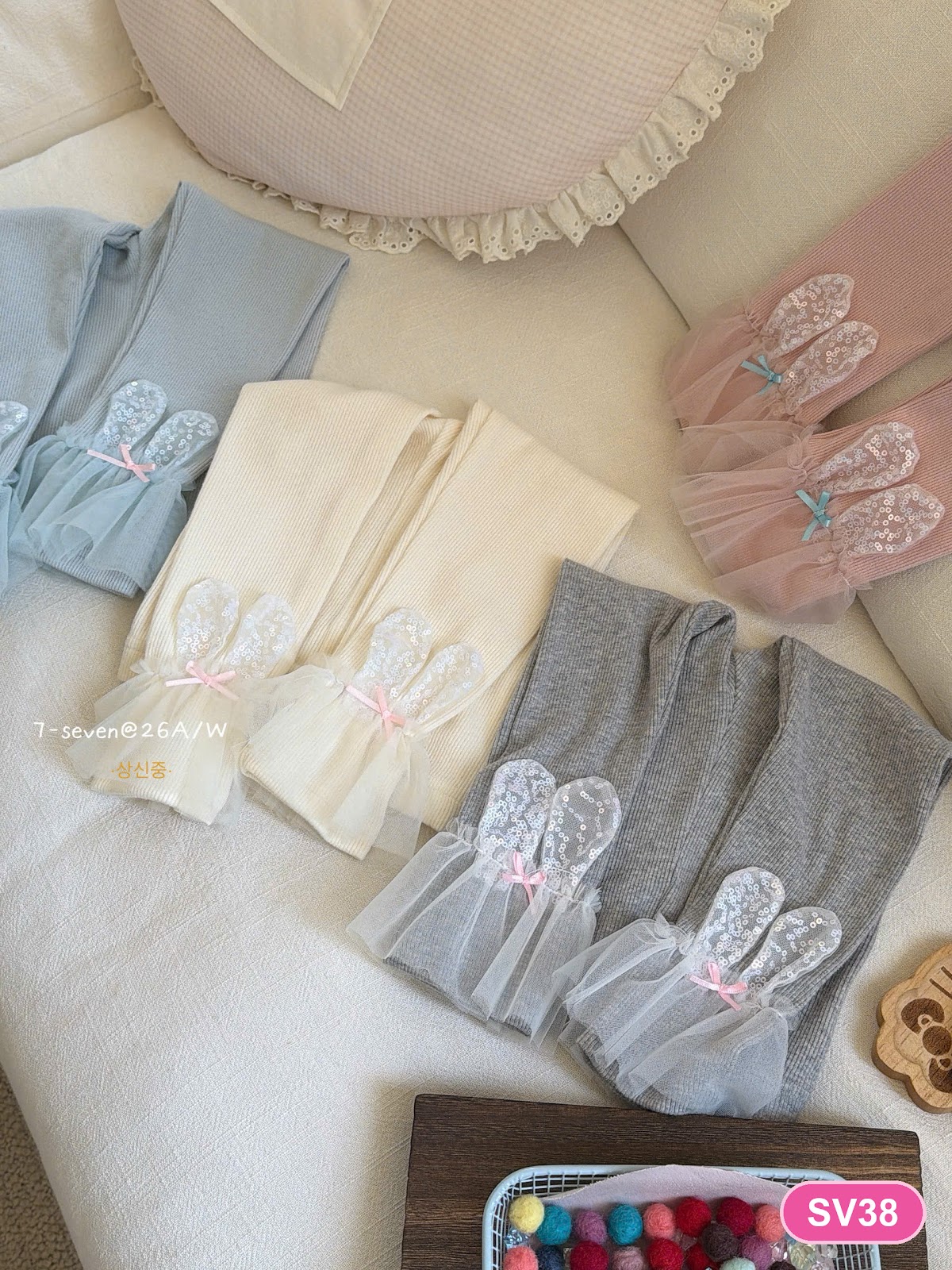 SV38 - Legging mỏng màu Hồng 7-Seven | Sz 90-130 | 9907