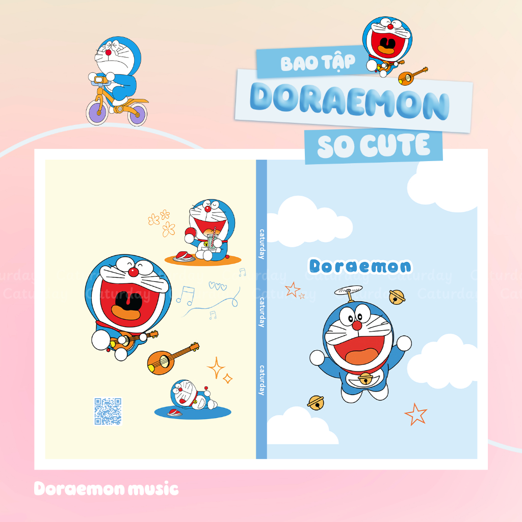 Giấy Bao Tập Doraemon - Giấy bóng dày chất lượng, hình in rõ nét, màu sắc tươi tắn | Caturday