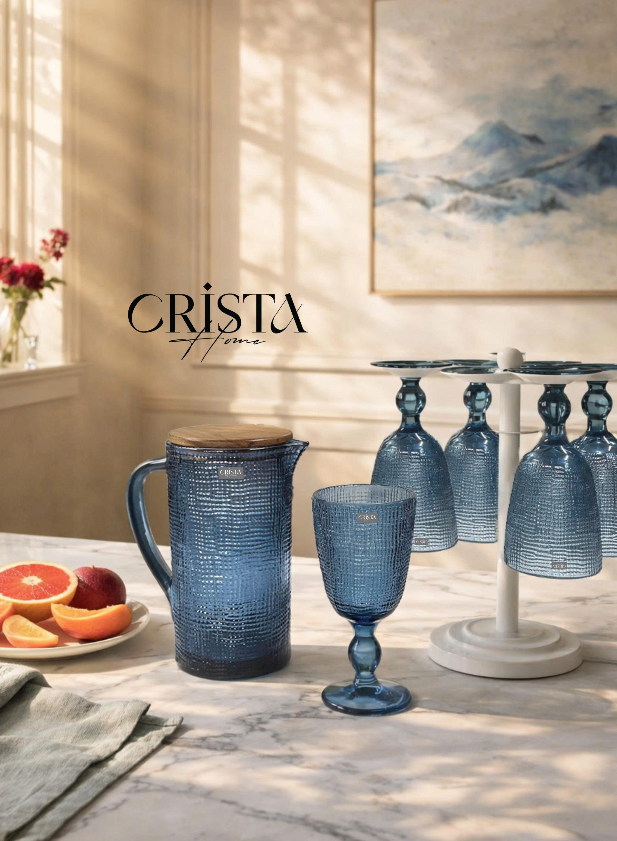 Bộ 6 ly thủy tinh CRISTA HOME vân lưới dập nổi 240 ml_thumbnail_38