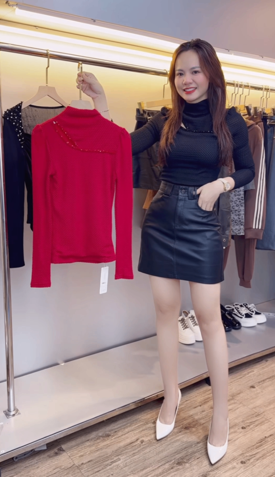 Áo thun cổ cao dài tay