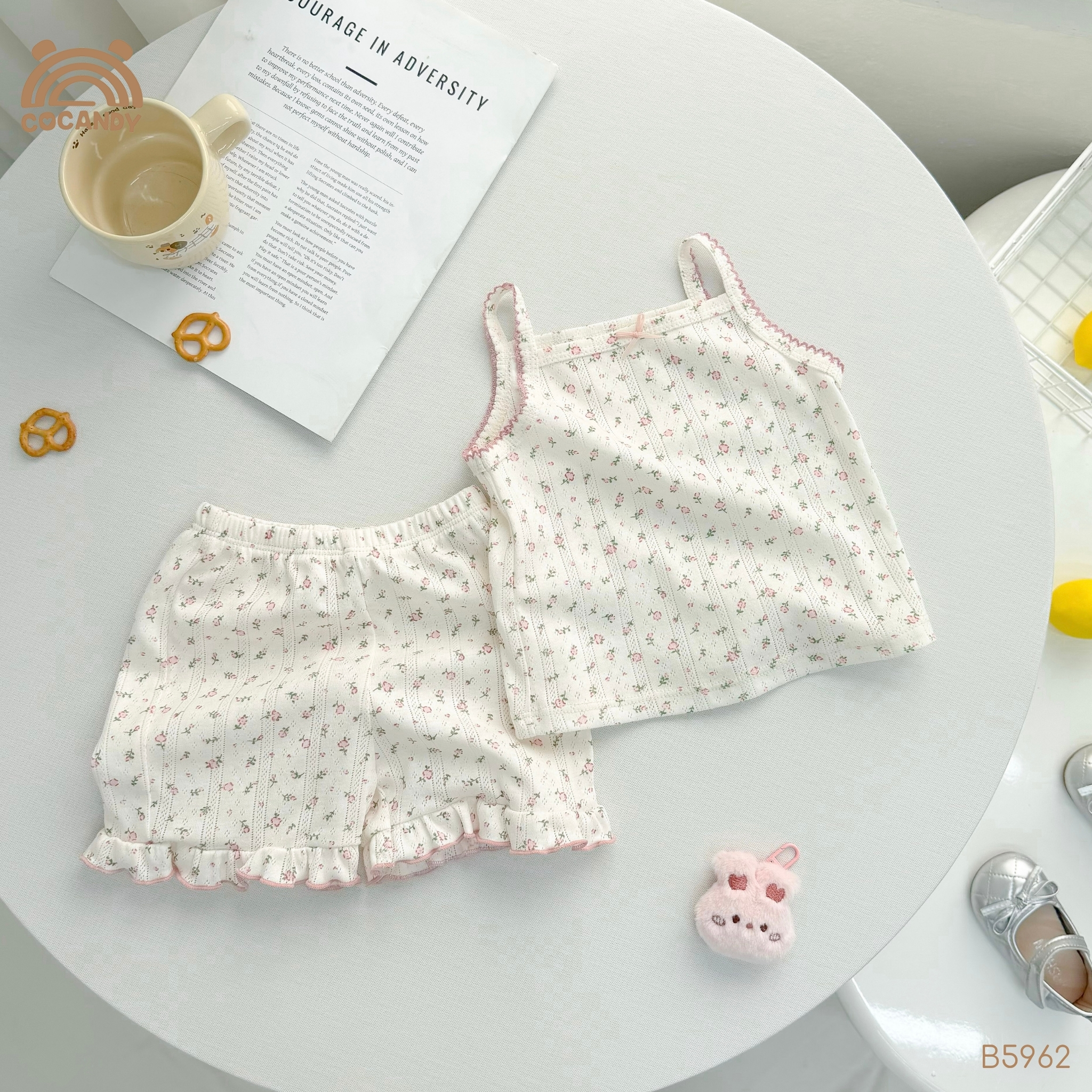 Bộ 2 dây TRẮNG hoa nhí