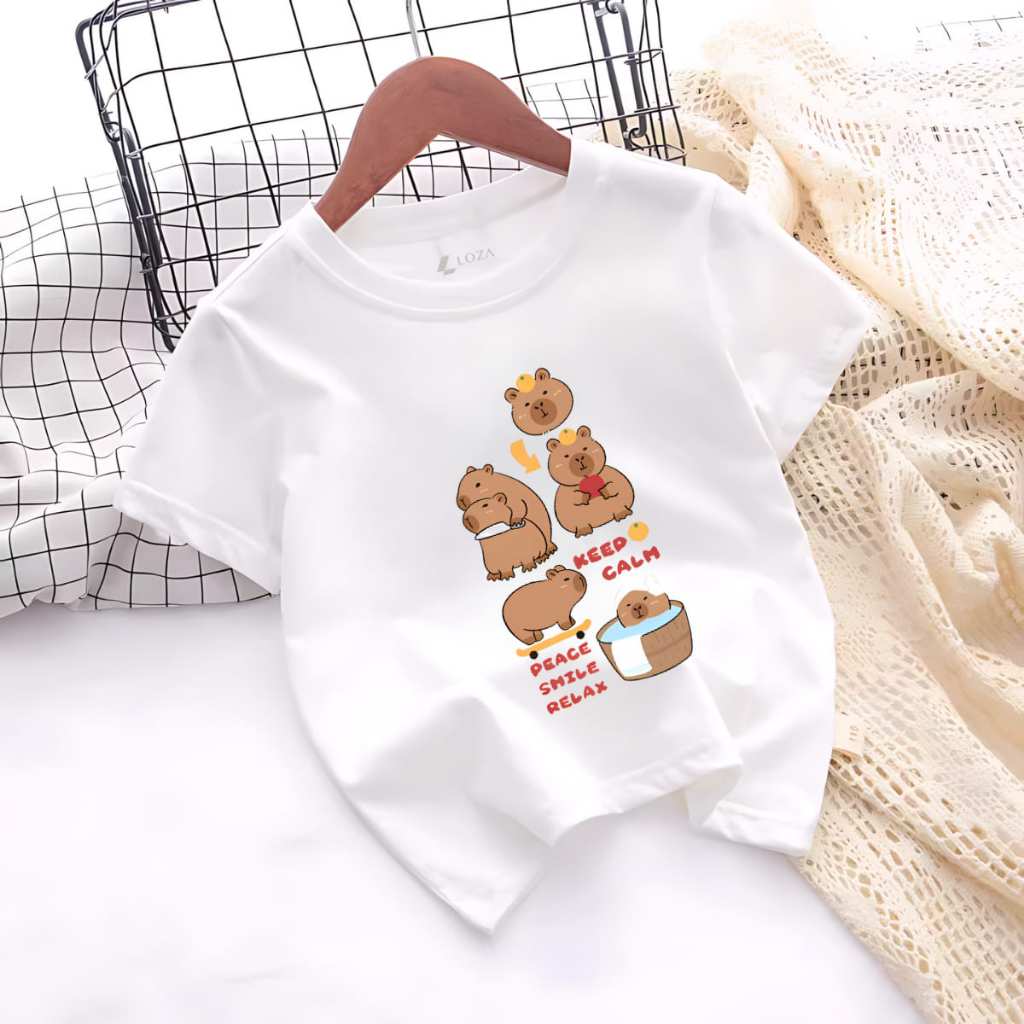 [XẢ KHO SIZE 150] Áo phông cho bé trai bé gái nhiều mẫu chất liệu thun cotton mềm mát size từ 30-35kg - Loza Kids XA007_thumbnail_3
