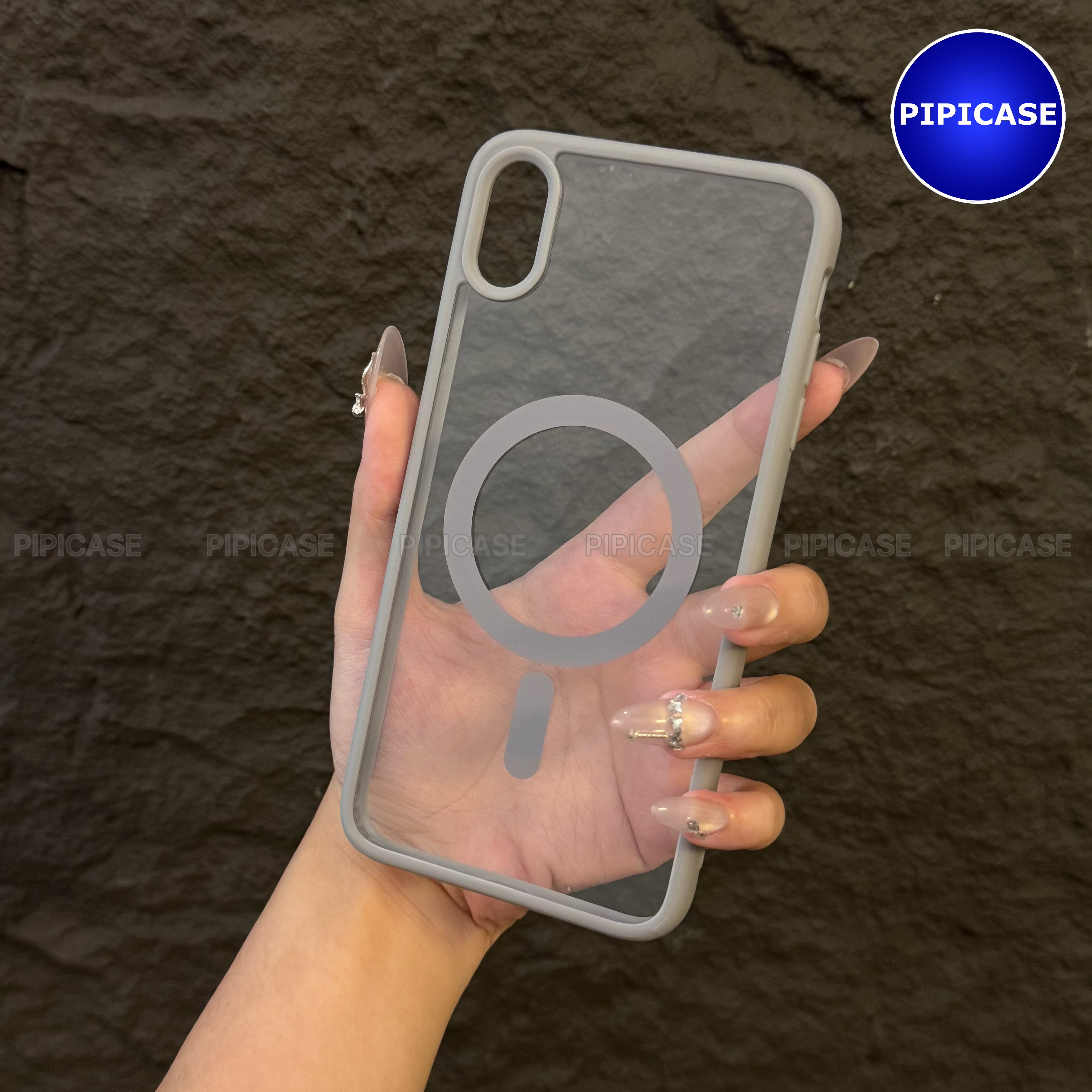 Ốp Lưng iPhone XS Max - Chic - Xám