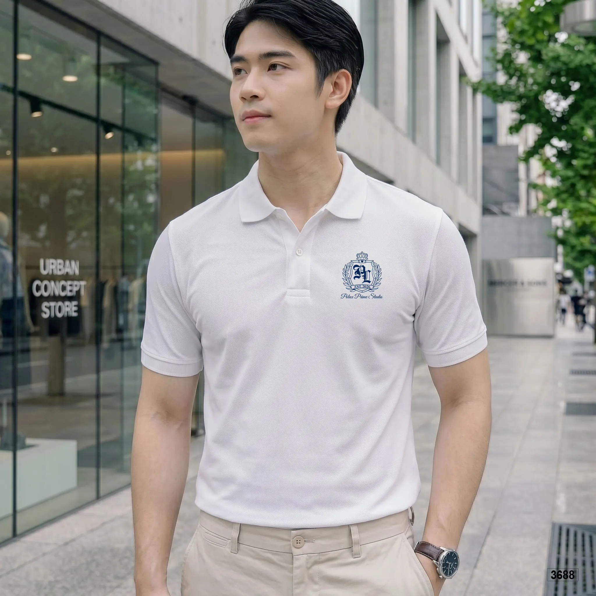 Áo polo cá sấu form vừa basic phong cách cổ điển Polux 3688_thumbnail_3