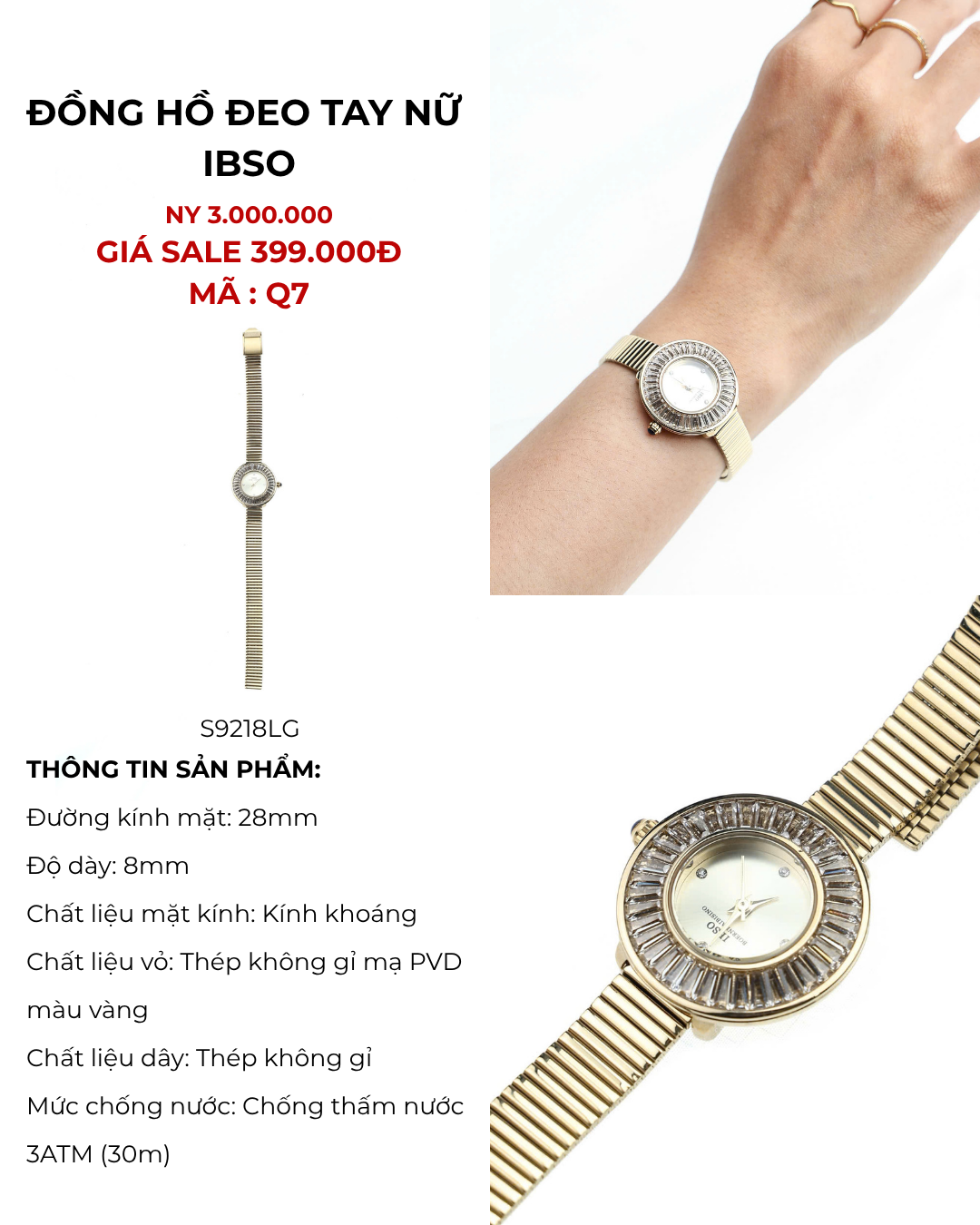 Đồng hồ đeo tay IBSO - S9218LG