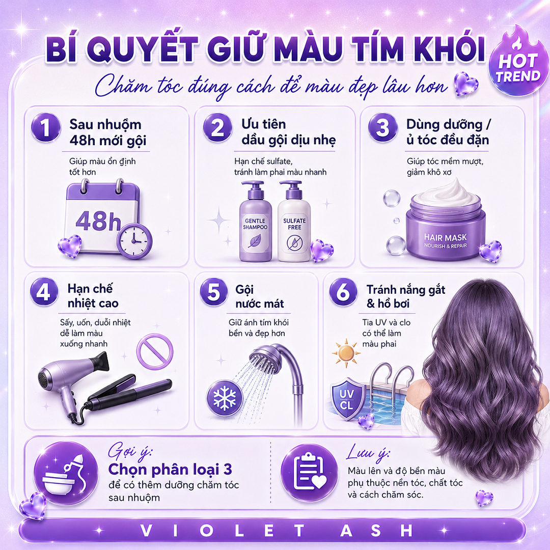 Tím Khói Violet Ash Hot Trend – Thuốc Nhuộm Tóc Tự Nhuộm Tại Nhà, Lên Màu Cá Tính, Có Combo Kèm Oxi, Dụng Cụ Và Dưỡng Keratin_thumbnail_7