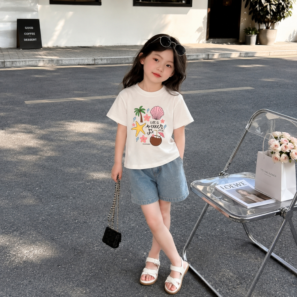 Áo thun bé gái hình sinh vật biển đáng yêu - Loza Kids AT066_thumbnail_0