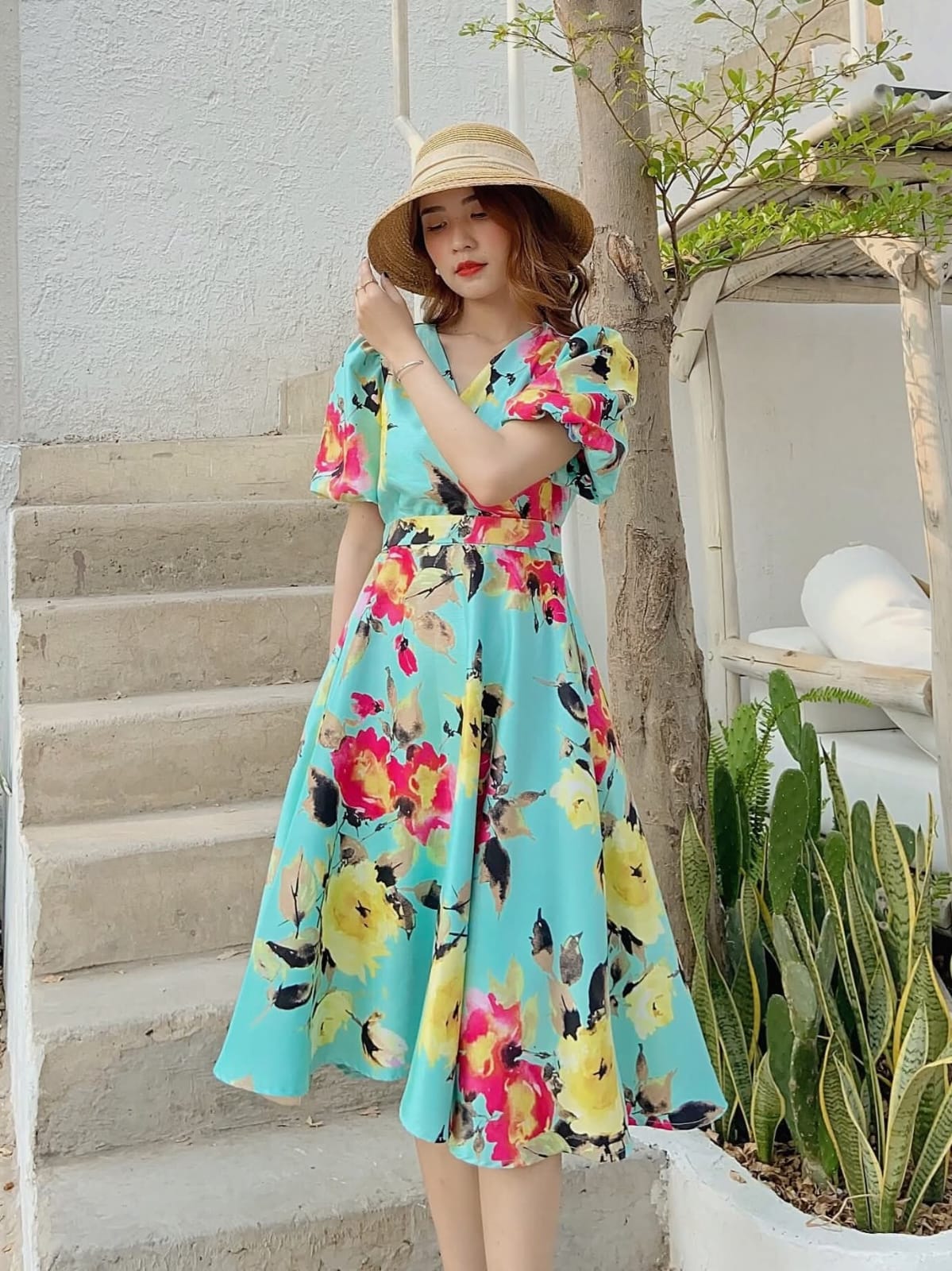 01-CN - Waistband Floral Dress_thumbnail_2