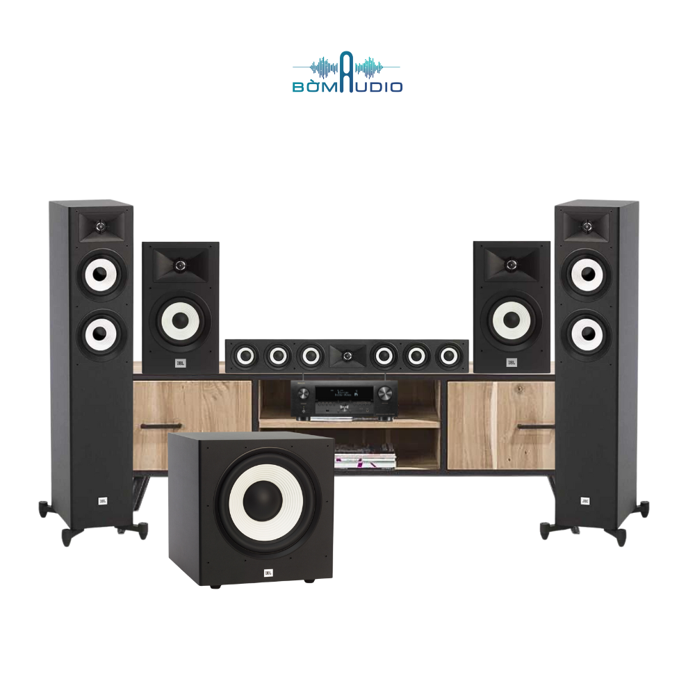 Combo Xem Phim Amply DENON AVR-X4800H + Loa Cột JBL STAGE A190 + Loa Bookshelf JBL STAGE A130 + Loa  Center JBL STAGE A135C + Loa Subwoofer JBL STAGE A120P – B131A