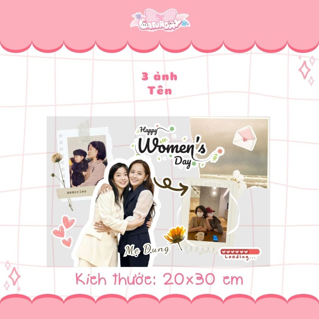 Khung ảnh TRONG SUỐT Happy Women's Day tặng mẹ, bà, cô giáo, người thân, bạn bè_thumbnail_3