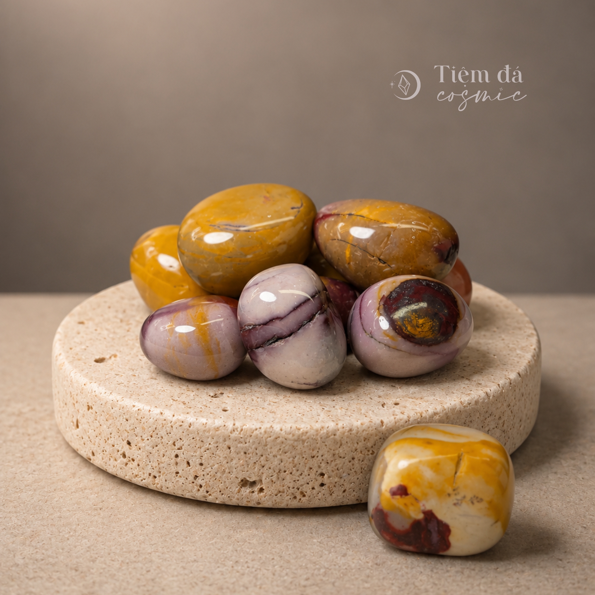 Đá cuội đã mài bóng / Tumbled Đá Mookaite Jasper size 2 - 3 cm/viên