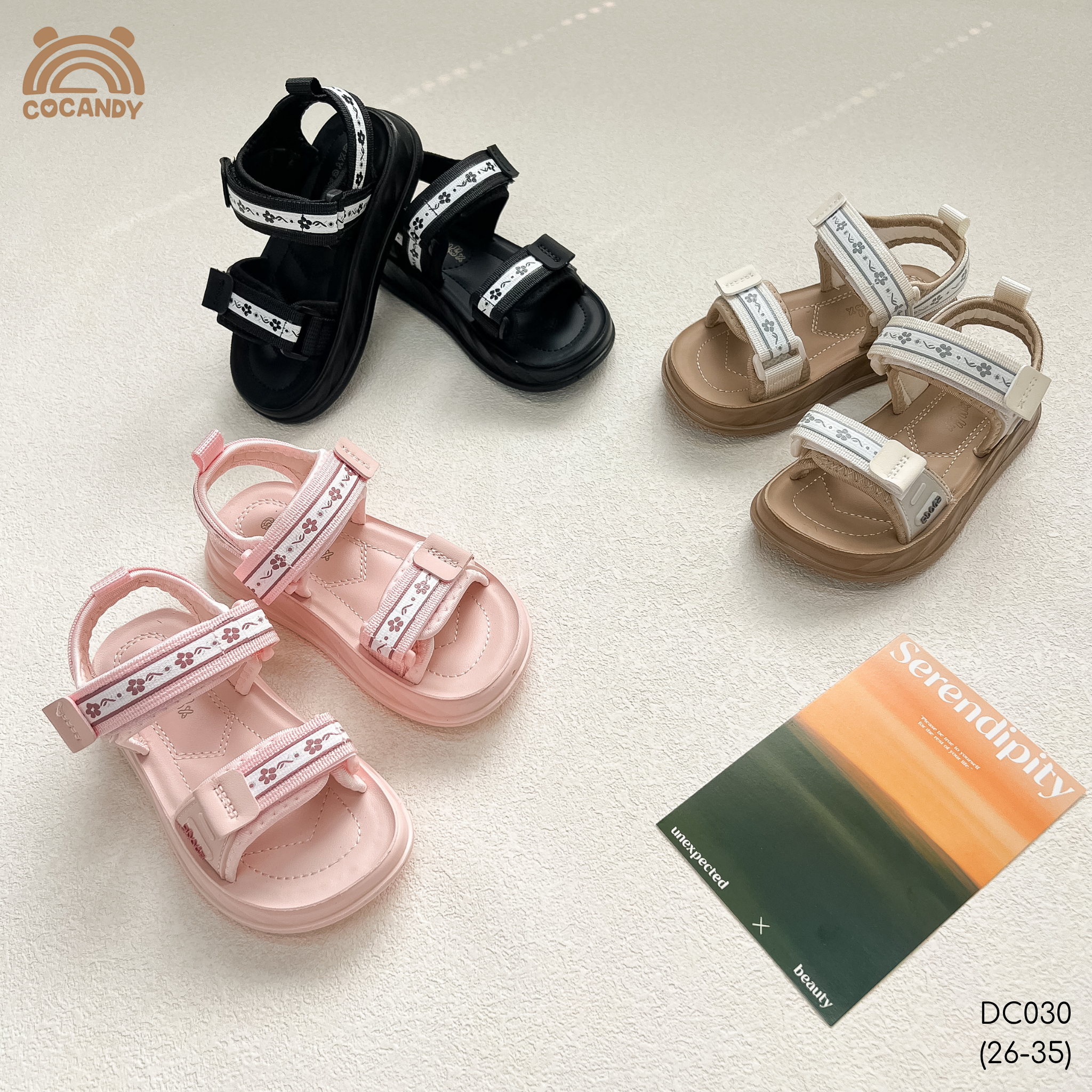 Dép sandal nhập TRẮNG hoa nhí_thumbnail_1