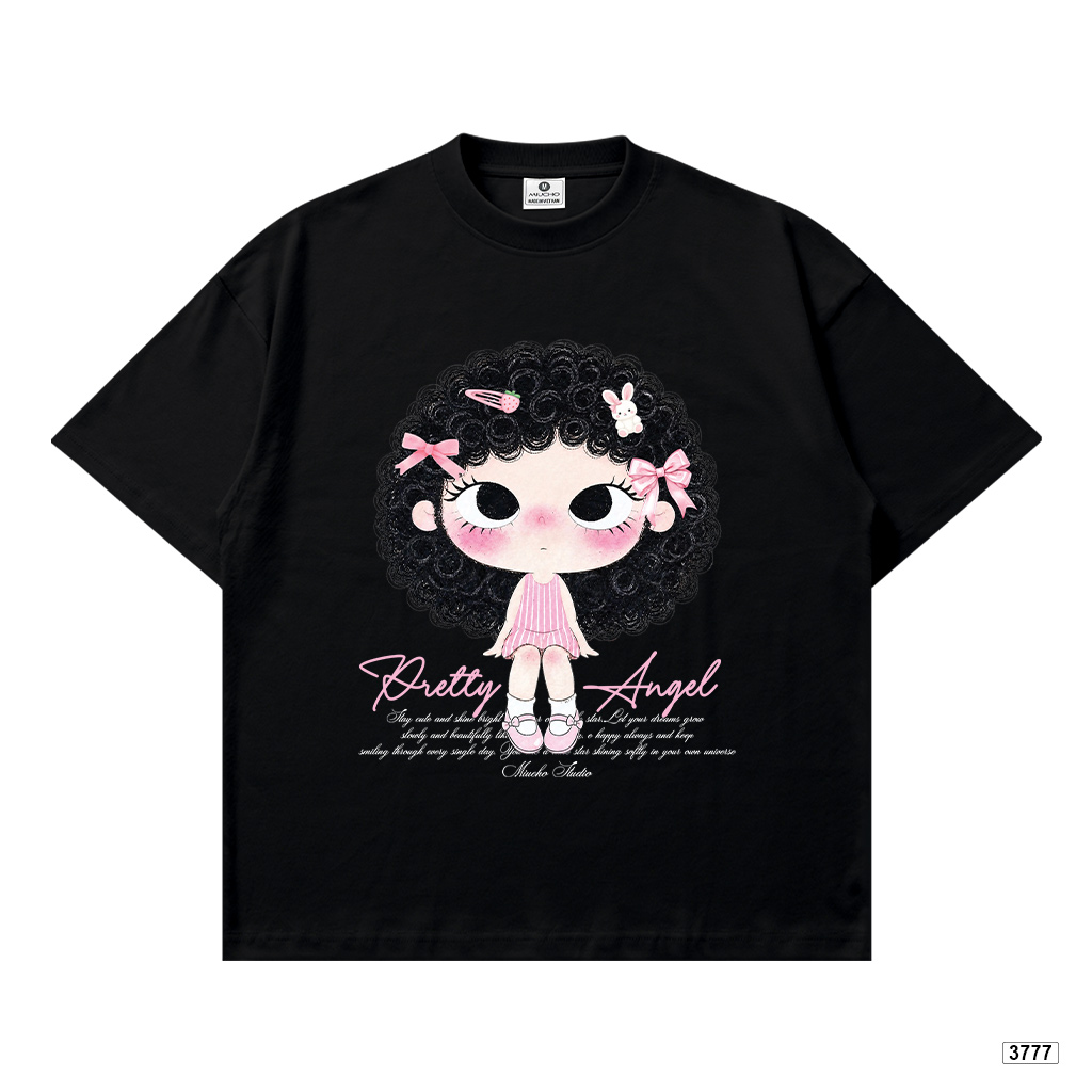 Áo thun nữ form boxy Pretty Angel hoạt hình cute cá tính Miucho 3777_thumbnail_10