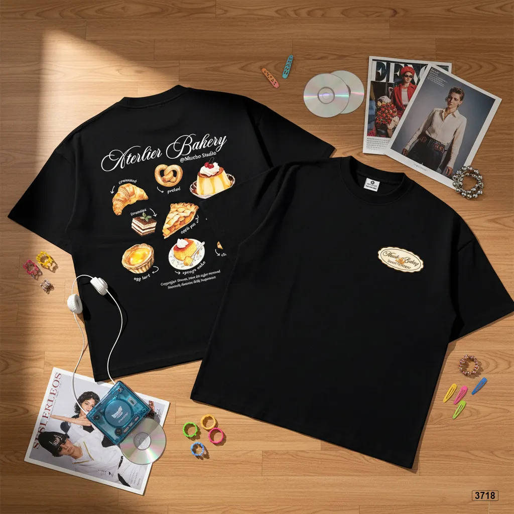 Áo thun unisex form boxy chất thoáng mát Miucho Bakery 3718_thumbnail_7