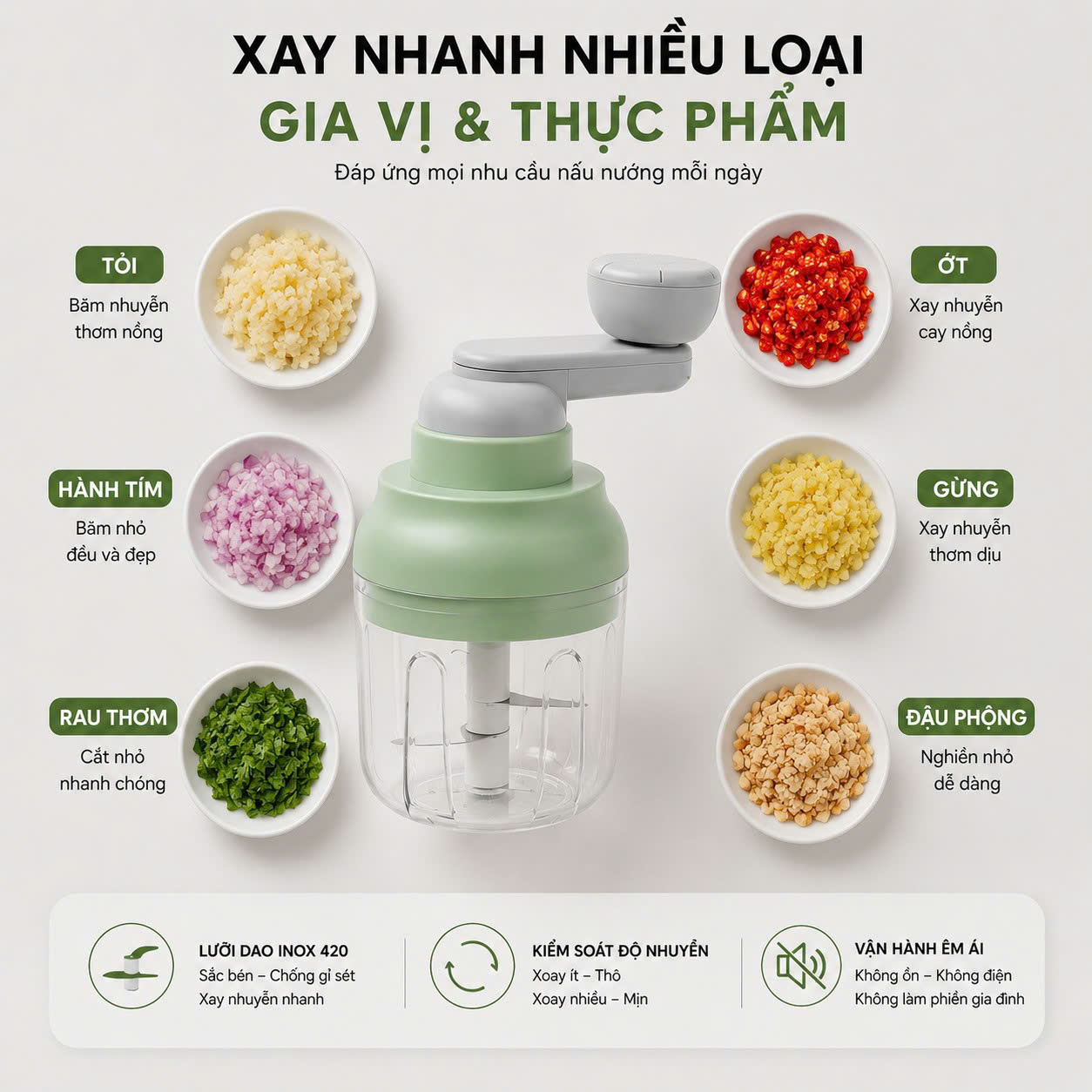 Máy Xay Tỏi Ớt Cầm Tay Mishio MK463 - Xoay tay siêu bền, dễ tháo lắp vệ sinh_thumbnail_10