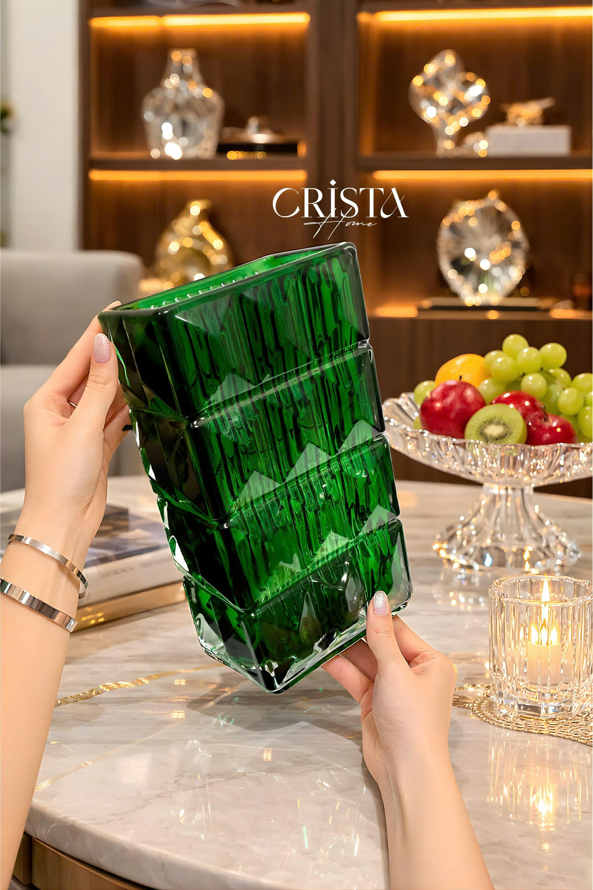 Bình cắm hoa thủy tinh vân kim cương 4 tầng CRISTA HOME 60241_thumbnail_13