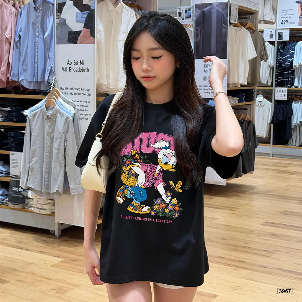 Áo thun boxy nữ hoạt hình Vịt dễ thương Miucho 3967_thumbnail_2