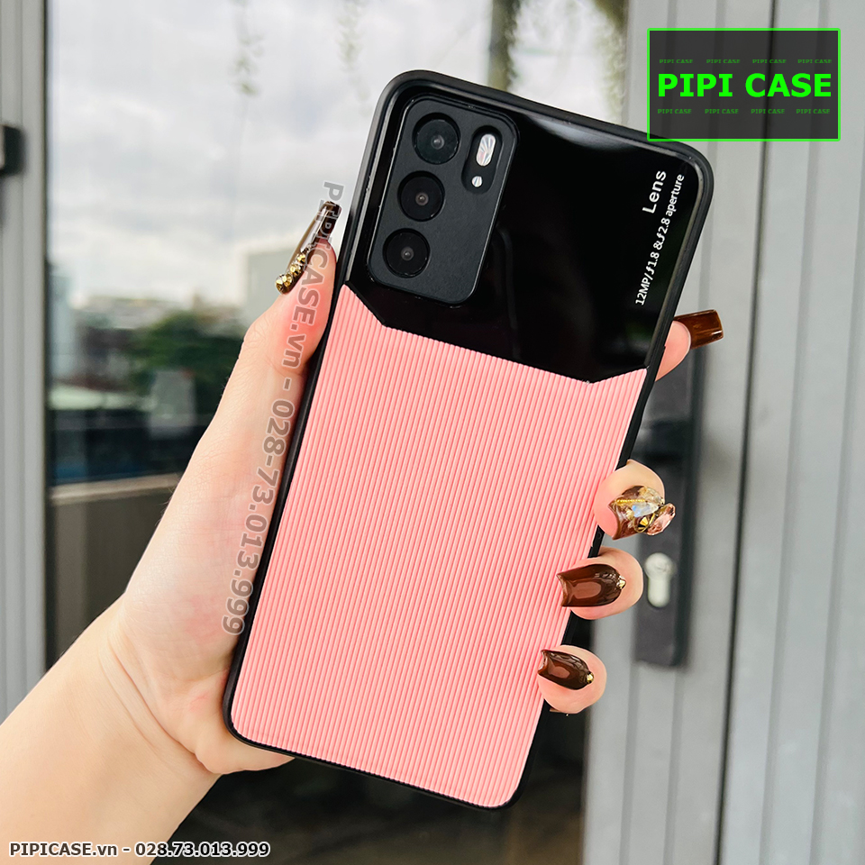Ốp Lưng Oppo Reno 6 5G - Lens Sọc - Hồng