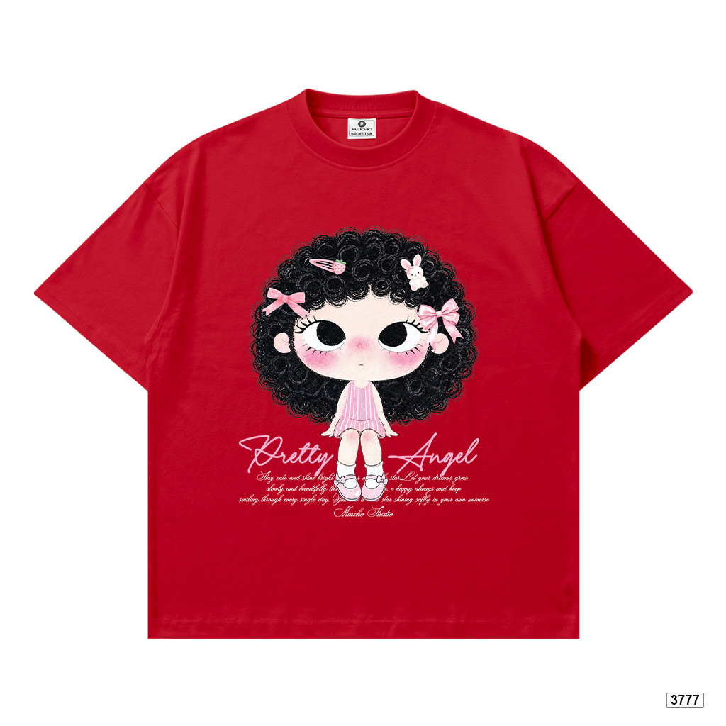 Áo thun nữ form boxy Pretty Angel hoạt hình cute cá tính Miucho 3777_thumbnail_14